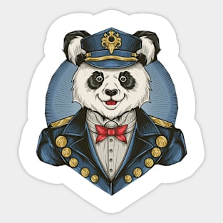 Captain Panda Sticker